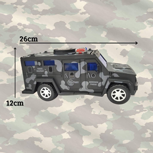 گاوصندوق طرح ماشین ارتشی خاکستری Military Car Safe Box_اسباب بازی